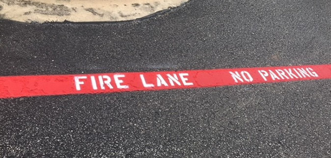 Fire Lane Striping Myrtle Beach, SC